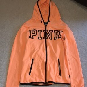 Orange PINK zip up hoodie